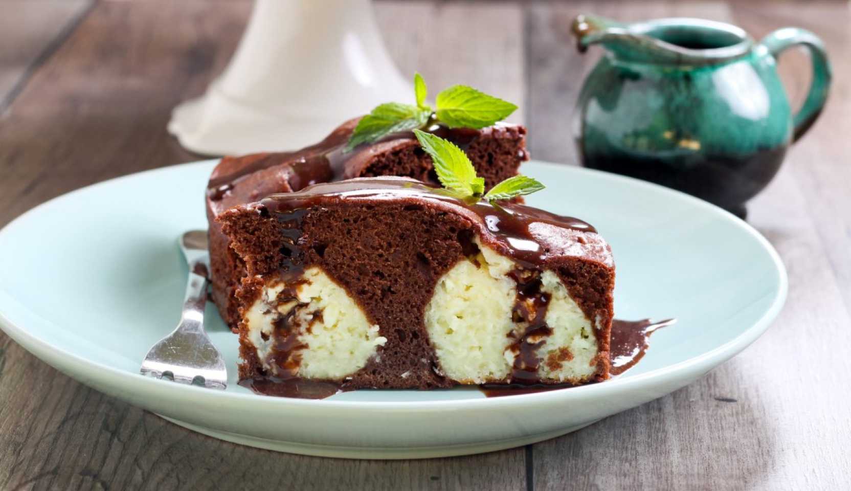 Image du plat : Gâteau au fromage blanc avec chocolat et noix de coco