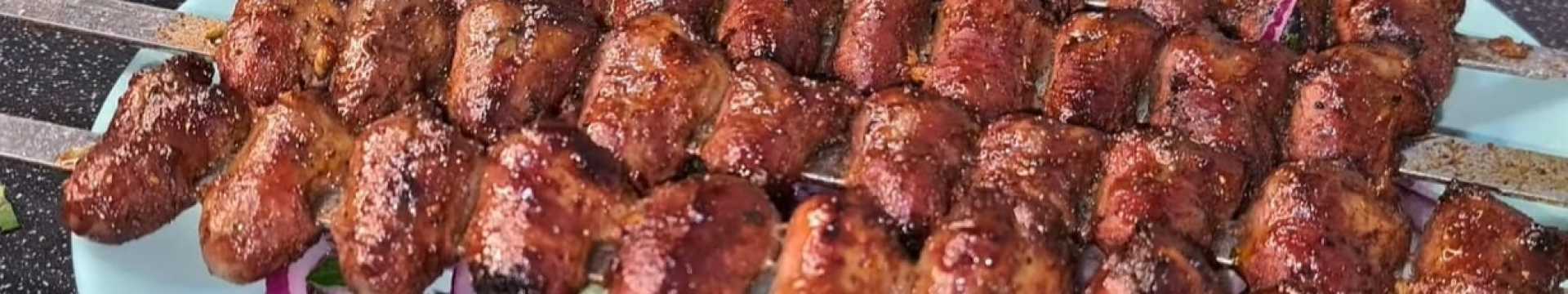 chachlik de cœurs de poulet grillés