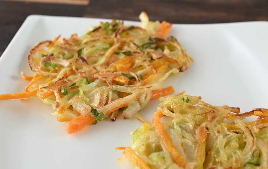 Recette : Crêpes aux oignons et aux poireaux