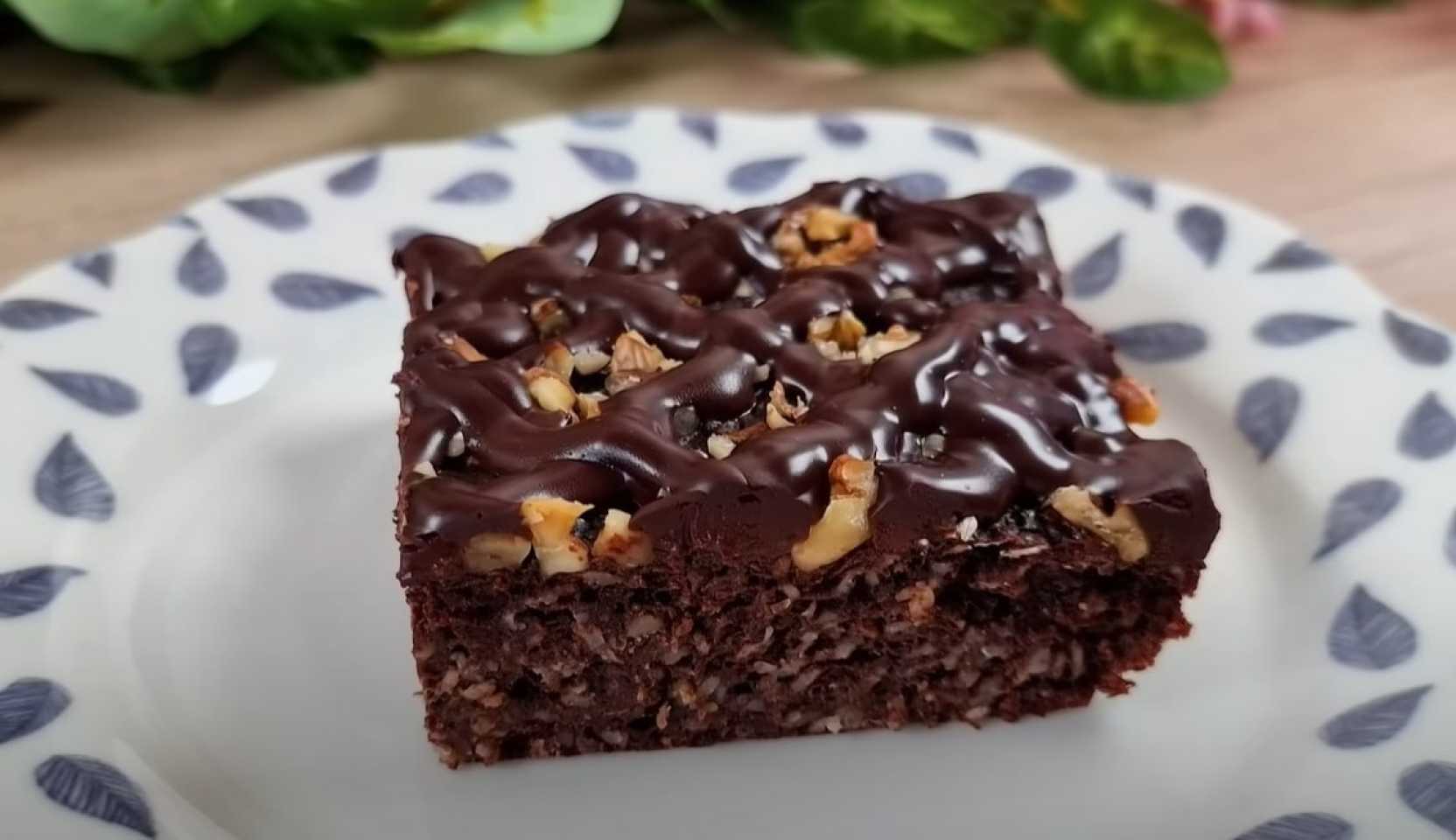 Image du plat : Tarte au chocolat et à la banane sans sucre