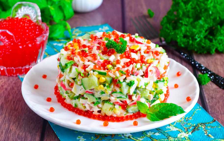 Recette : Salade de crabe au caviar