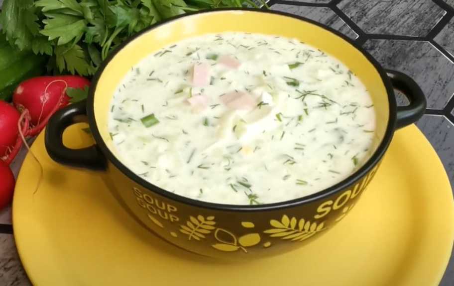 Recette : Okroshka aux radis et aux pommes de terre à l'eau