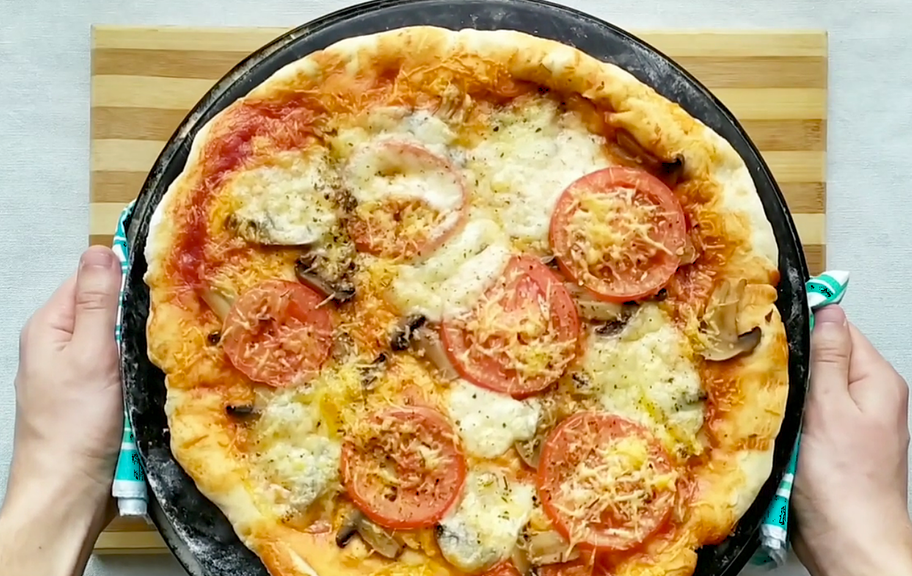 Recette : Pizza aux champignons