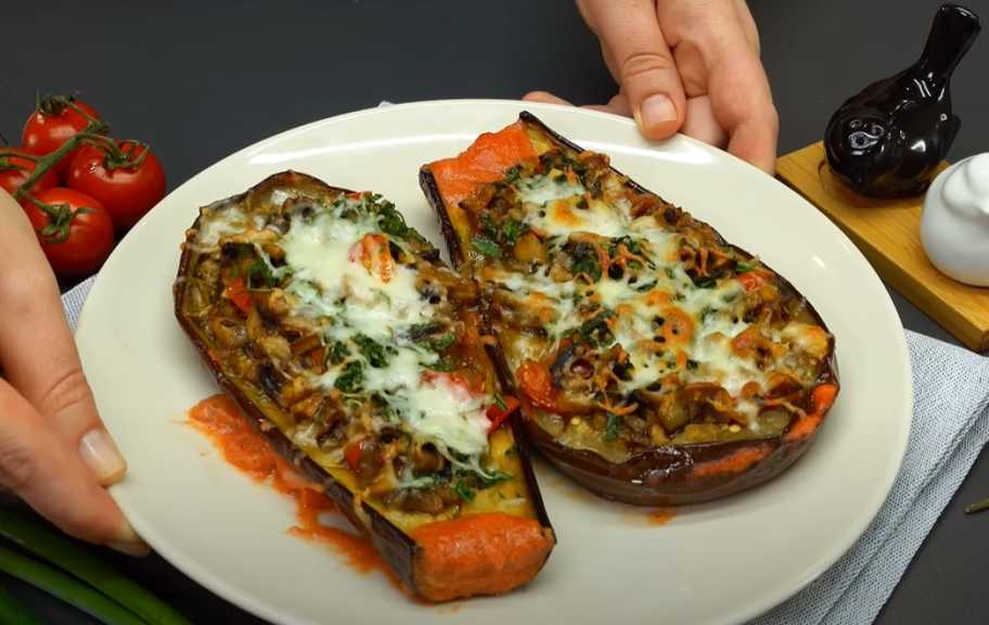 Recette : Aubergines farcies cuites au four
