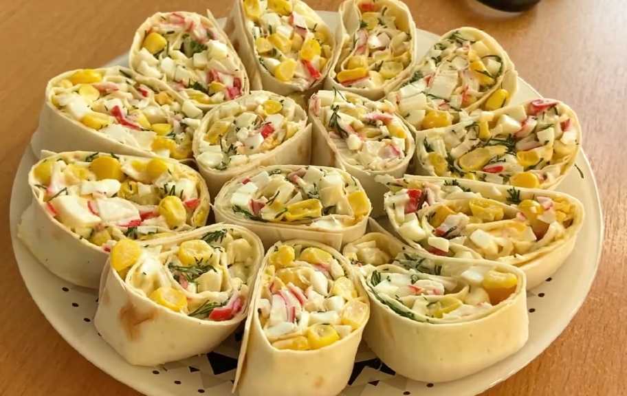 Recette : Salade de crabe en lavash