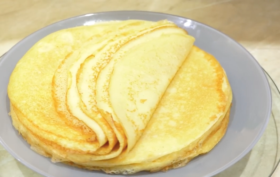 Recette : Crêpes au lait et à l’eau bouillante sans bicarbonate de soude