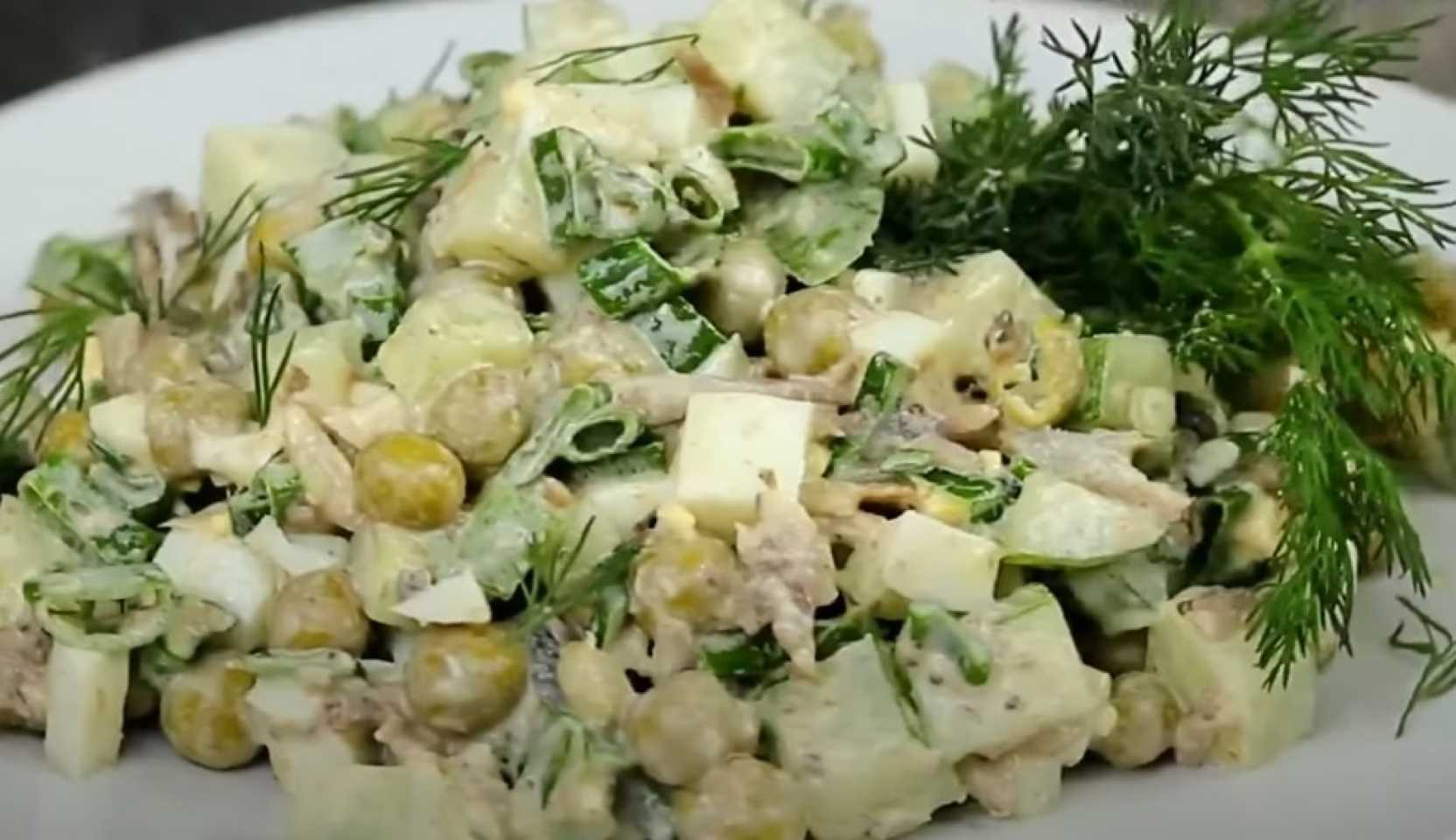 Image du plat : Salade de sprats et d'oignons verts