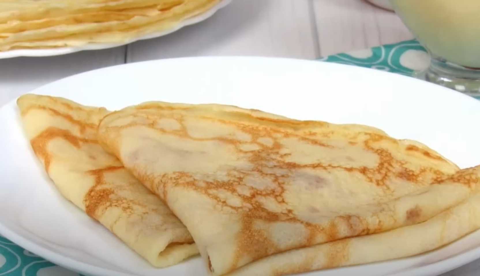 Image du plat : Recette de crêpes fines au lait