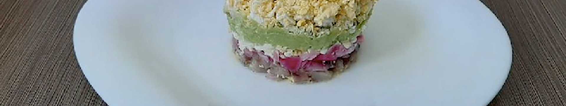 Hareng sous un manteau de fourrure sans betteraves