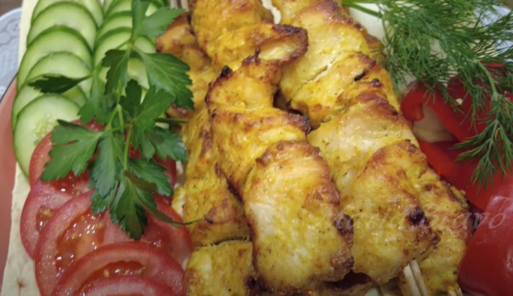 Image du plat : Brochettes de poulet au four