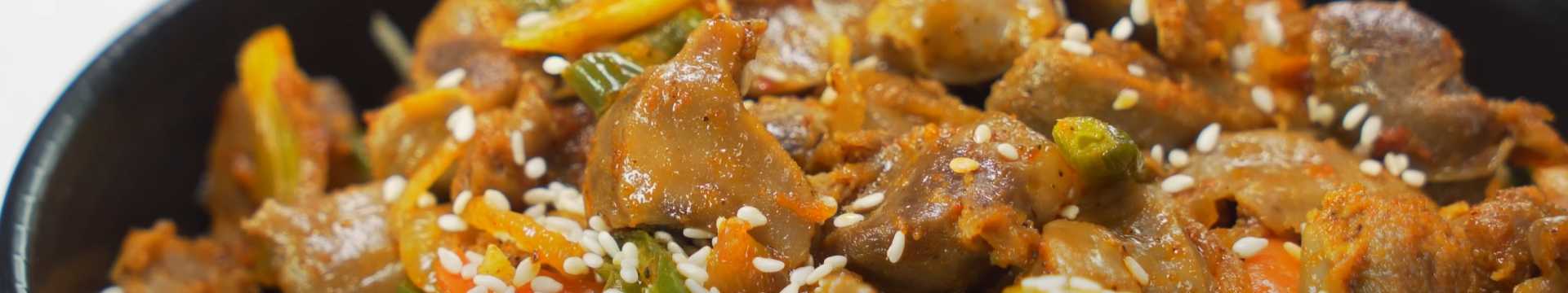 Gésiers de poulet à la coréenne