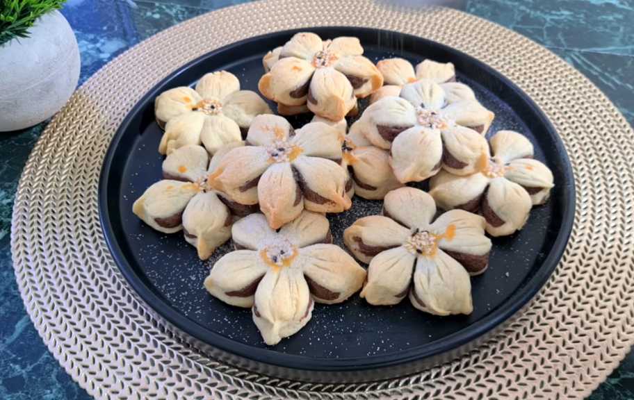 Recette : Biscuits aux fleurs de Noël