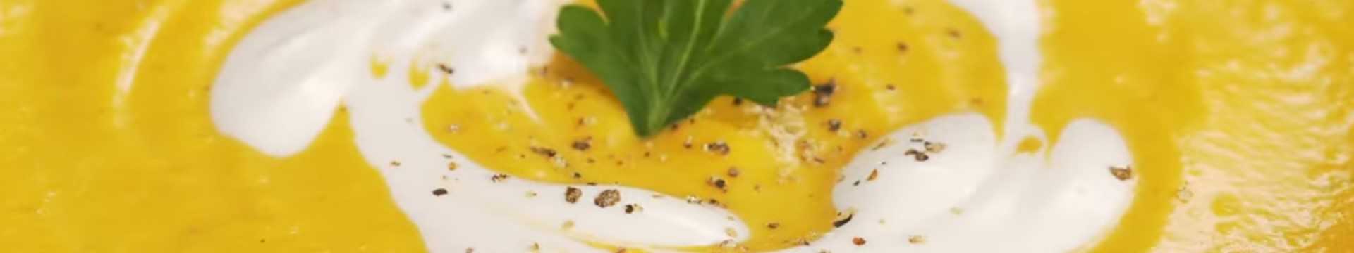 Soupe de purée de potiron à la crème
