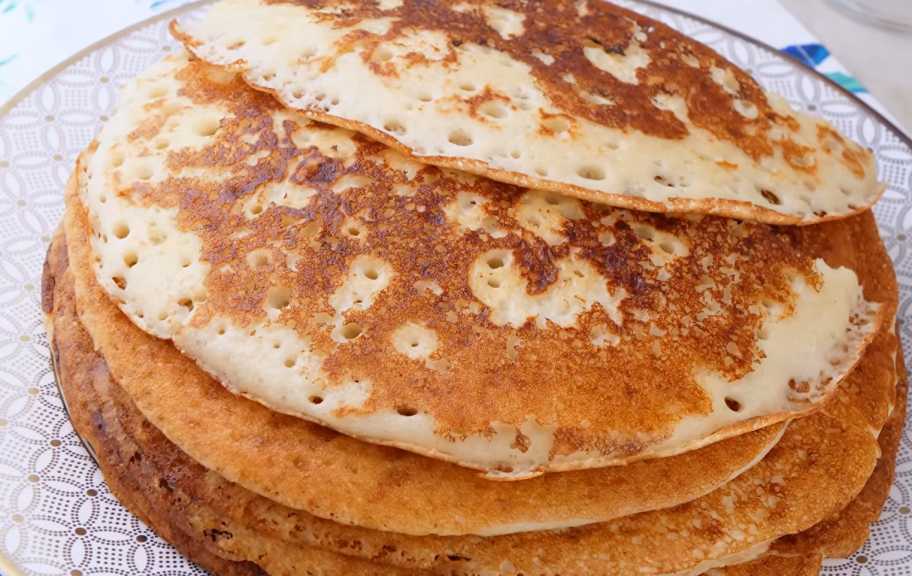 Recette : Crêpes levées à la semoule et au lait