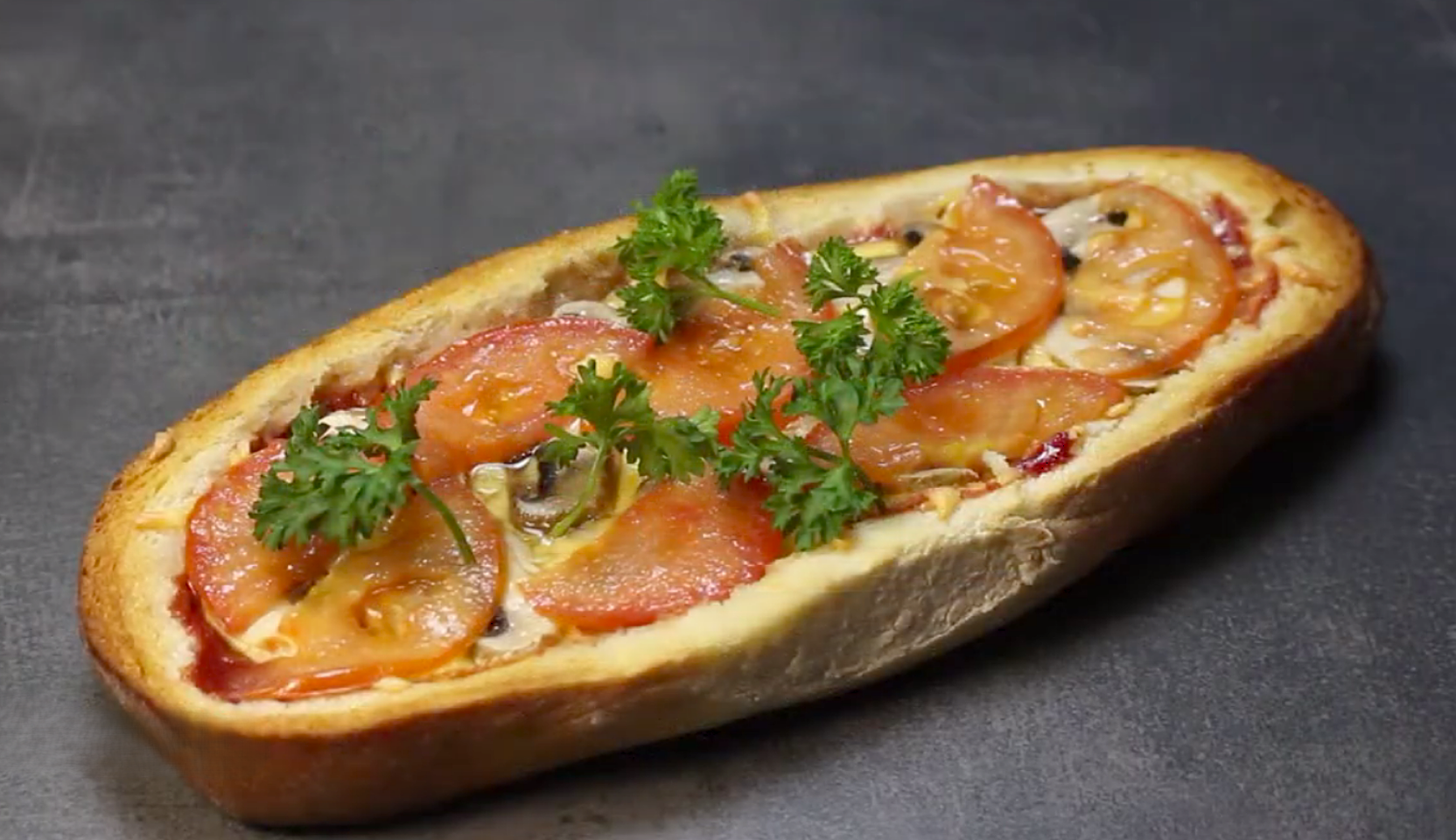 Image du plat : Mini pizzas sur un pain au four