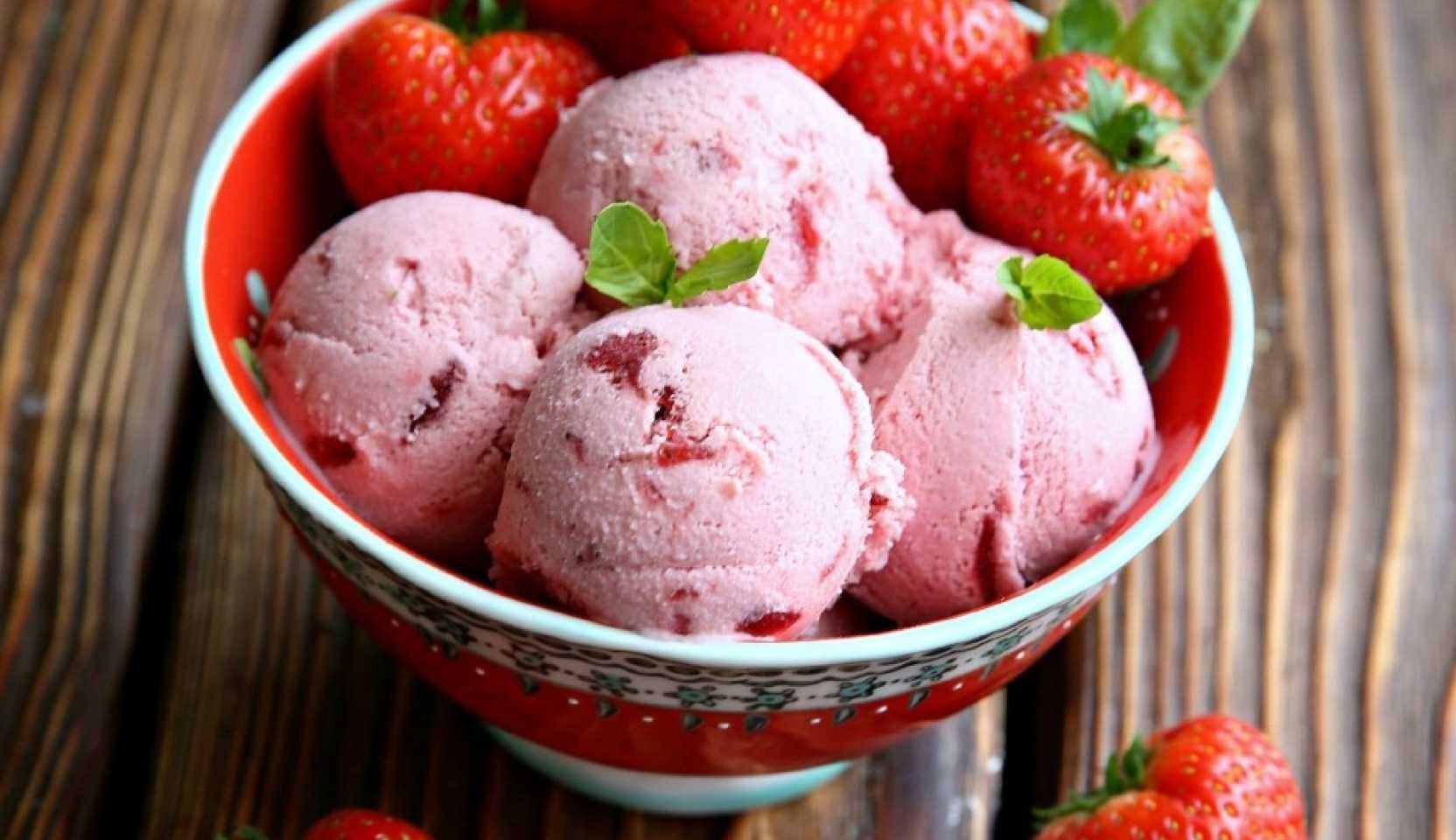 Image du plat : Glace maison fraise-banane