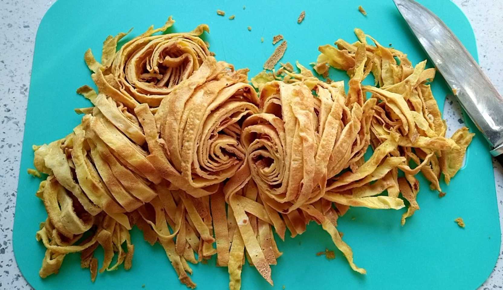 Image du plat : Crêpes aux œufs pour salade