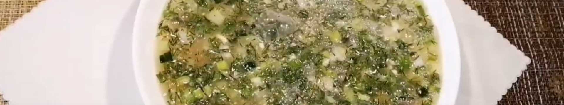 Okroshka avec kvas et viande