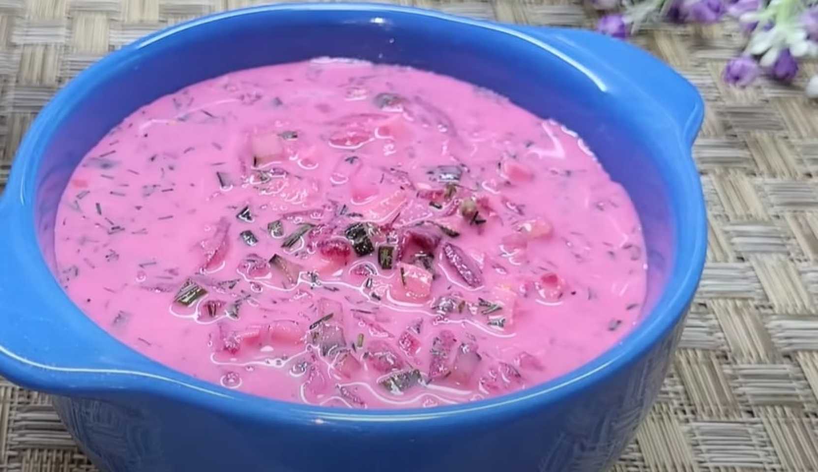 Image du plat : bortsch froid aux betteraves bouillies