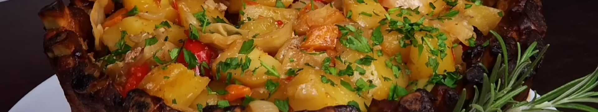 Côtes de porc aux légumes