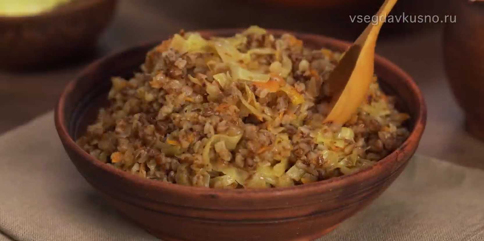 Image du plat : Bouillie de sarrasin au chou et aux oignons