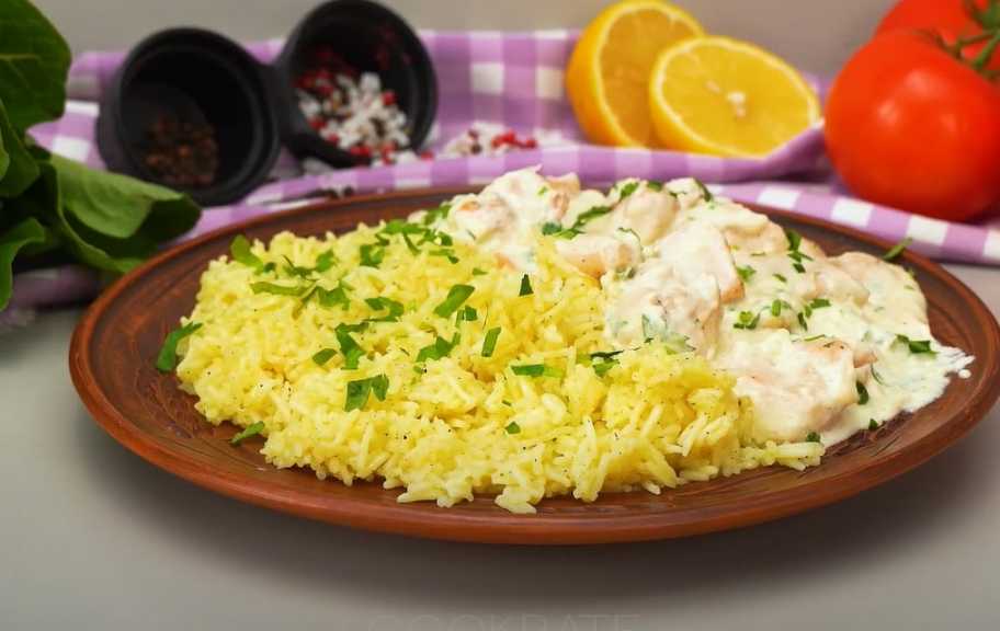 Recette : Poulet crémeux au riz