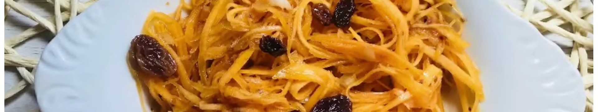 spaghettis crus à la citrouille