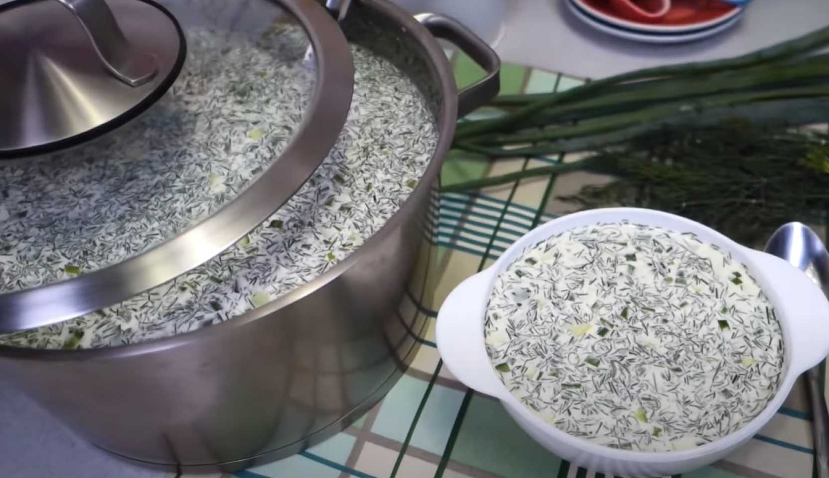 Image du plat : Okroshka avec eau minérale et mayonnaise