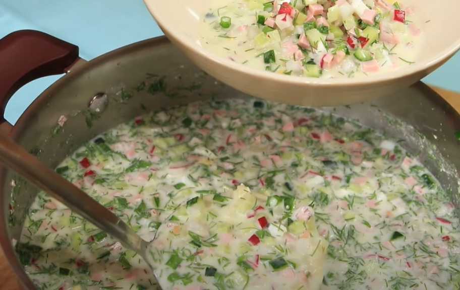 Recette : Okroshka à la crème fraîche