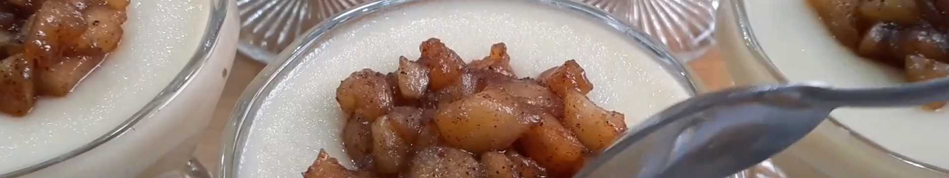 Dessert au lait et aux pommes