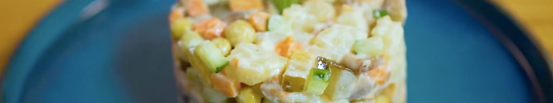 Salade Olivier aux champignons pour le Carême