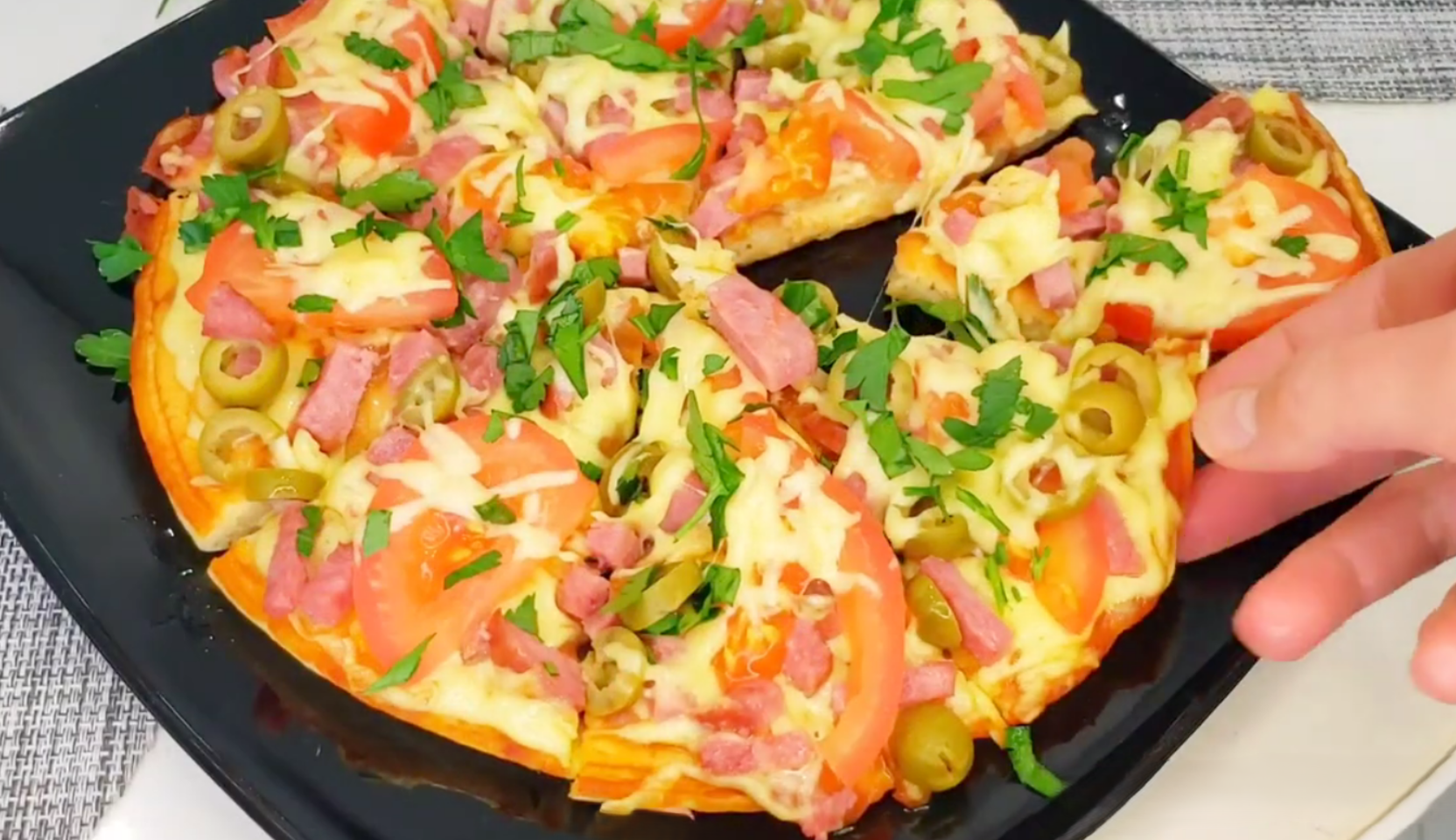 Image du plat : Pizza express à la poêle en 10 minutes