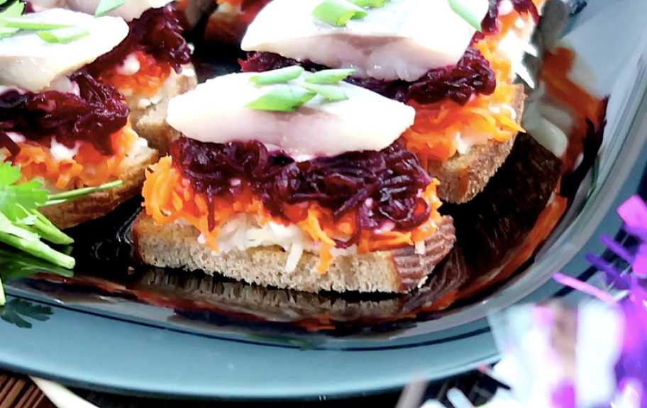 Recette : Sandwichs au hareng sous un manteau de fourrure