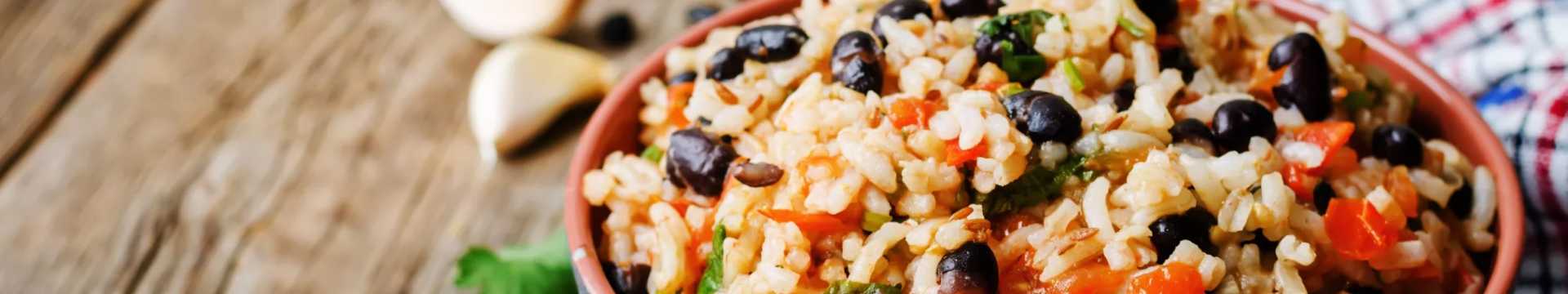 Riz mexicain aux haricots noirs