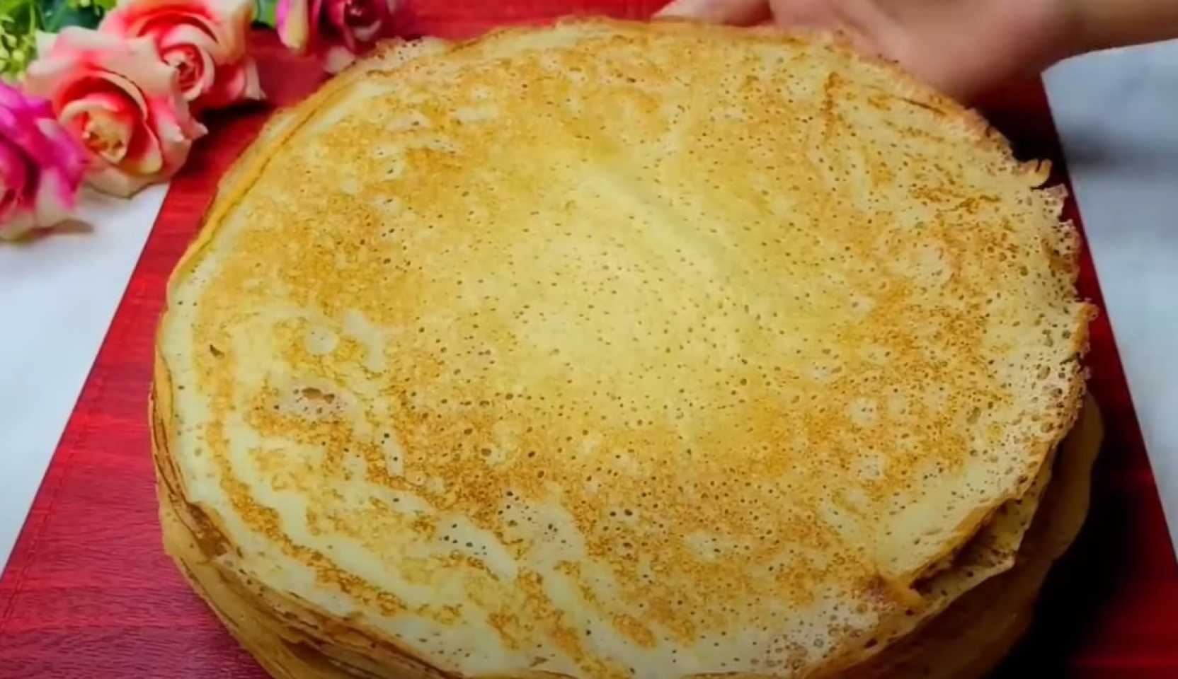 Image du plat : Crêpes fines perforées sur du kéfir