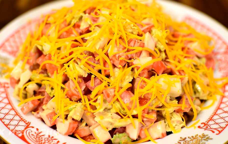Recette : Salade de crabe sans œufs ni maïs