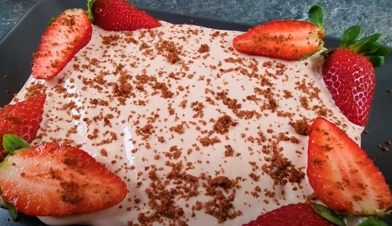 Image du plat : Gâteau protéiné à l'avoine et aux fraises