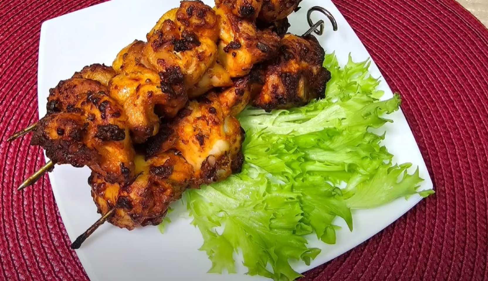 Image du plat : Brochettes de poulet chachlik cuites à la friteuse à air chaud