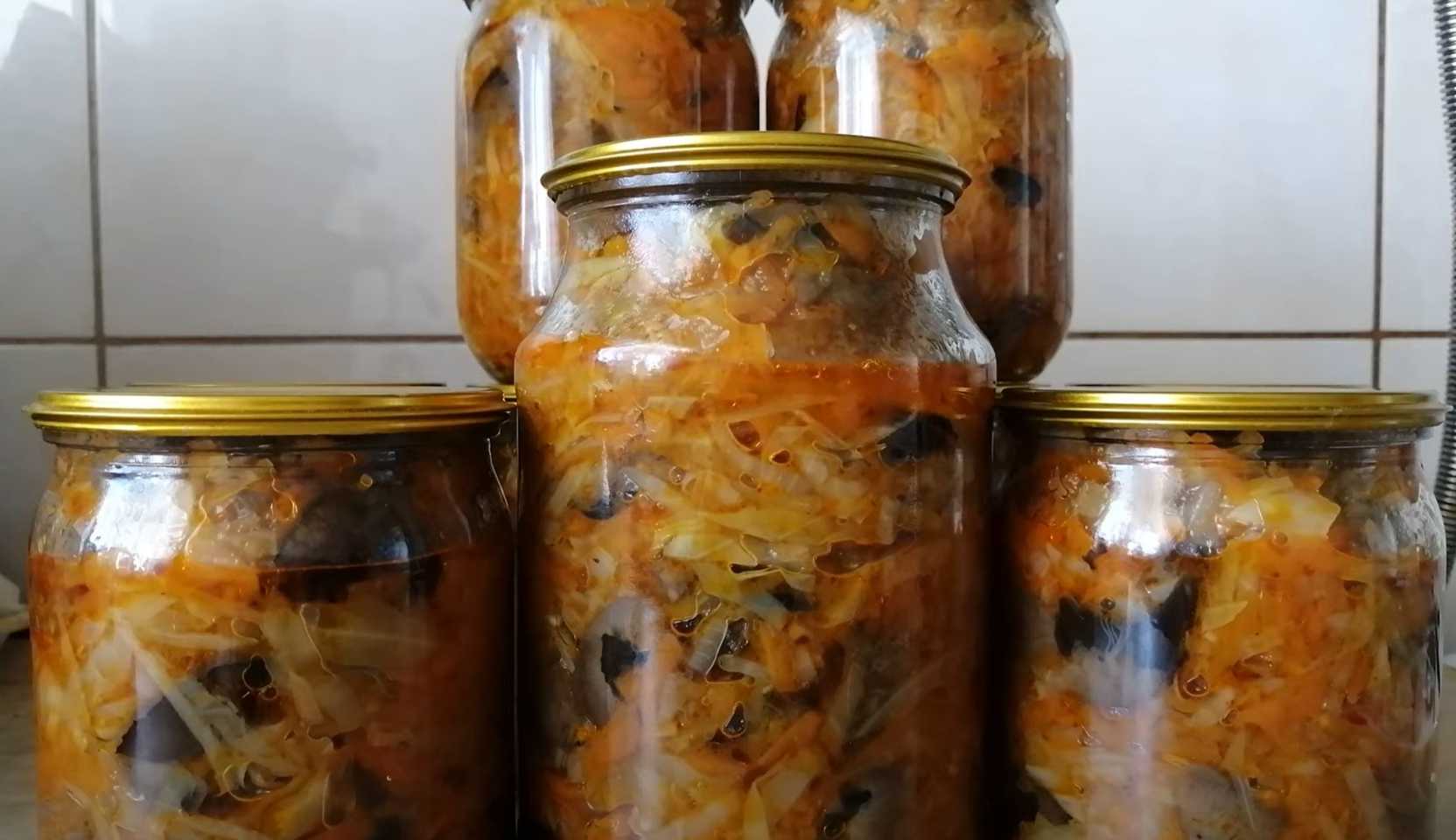 Image du plat : Solyanka aux champignons en bocal, idéale pour l'hiver