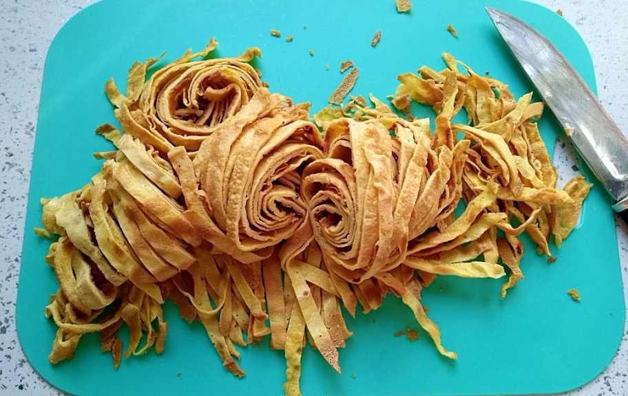 Recette : Crêpes aux œufs pour salade