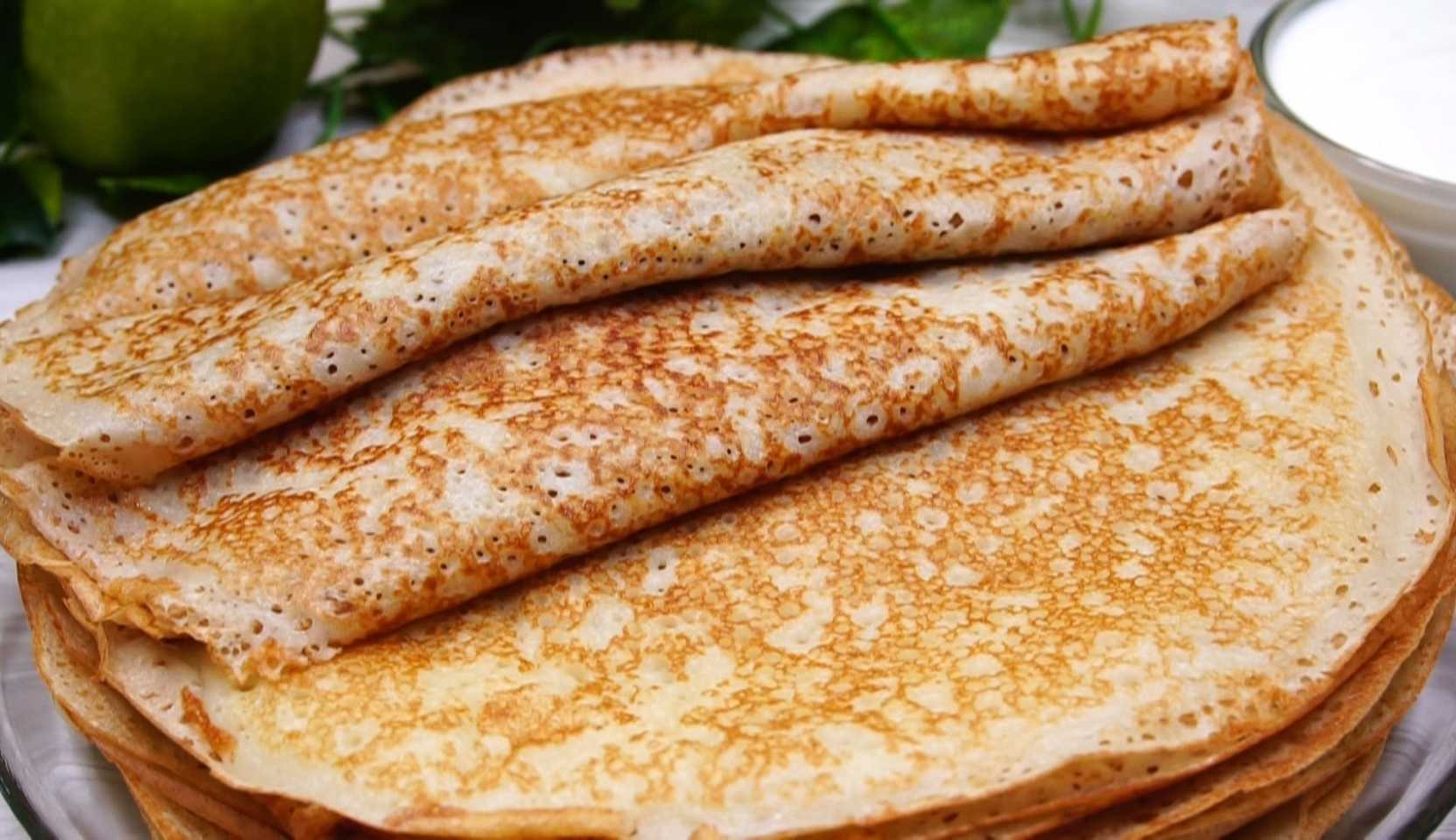 Image du plat : Crêpes au lait caillé et trous