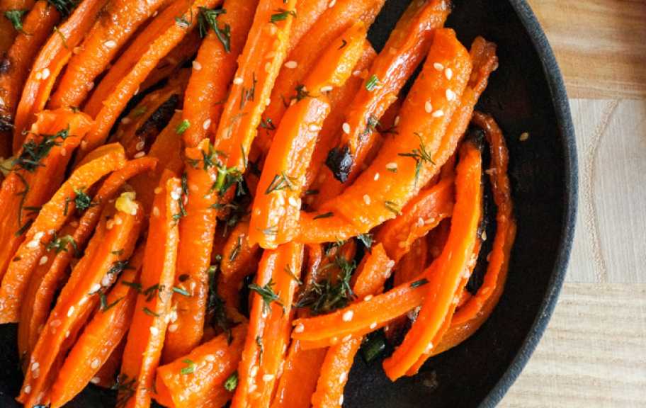 Recette : Carottes cuites au four