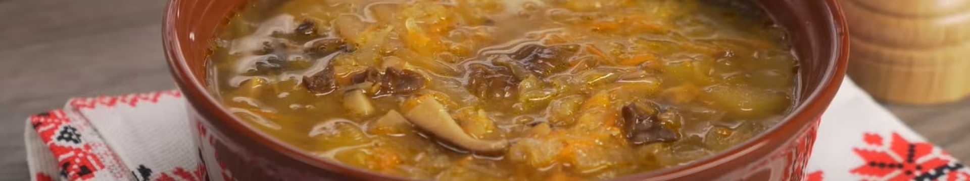 Soupe de choucroute aux champignons