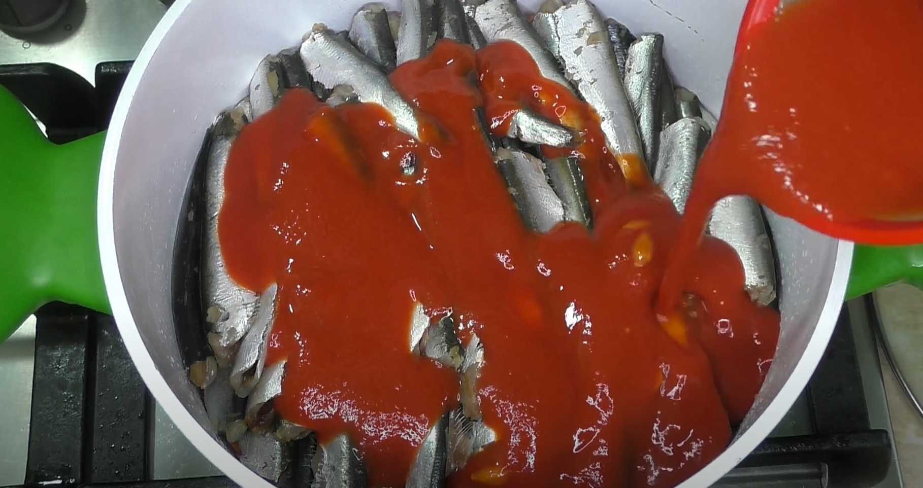 Sprats à la sauce tomate - Étape 10