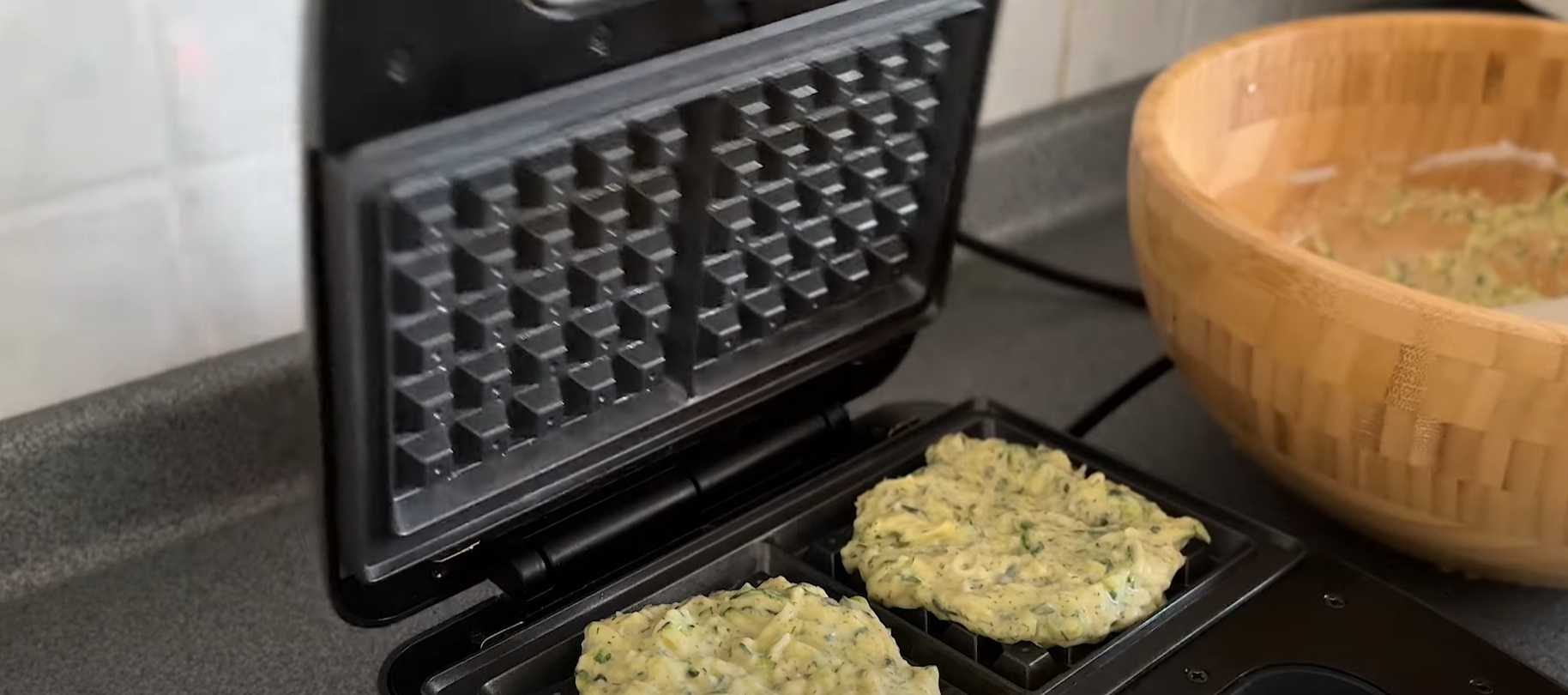 Crêpes de courgettes cuites au gaufrier - Étape 8