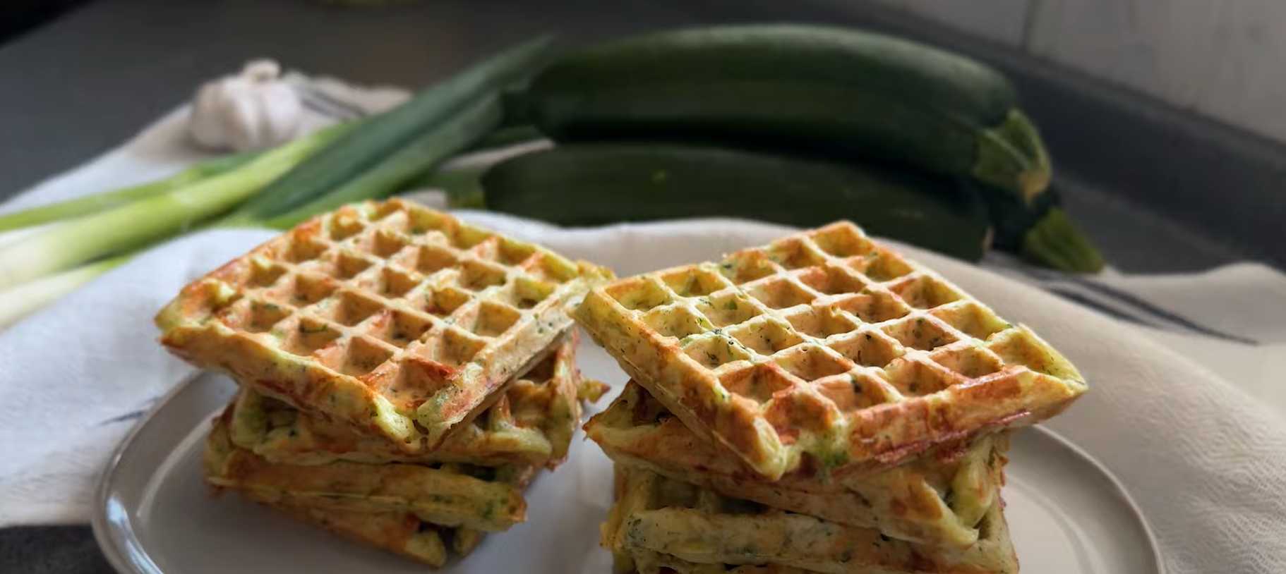 Crêpes de courgettes cuites dans un gaufrier - Étape 9