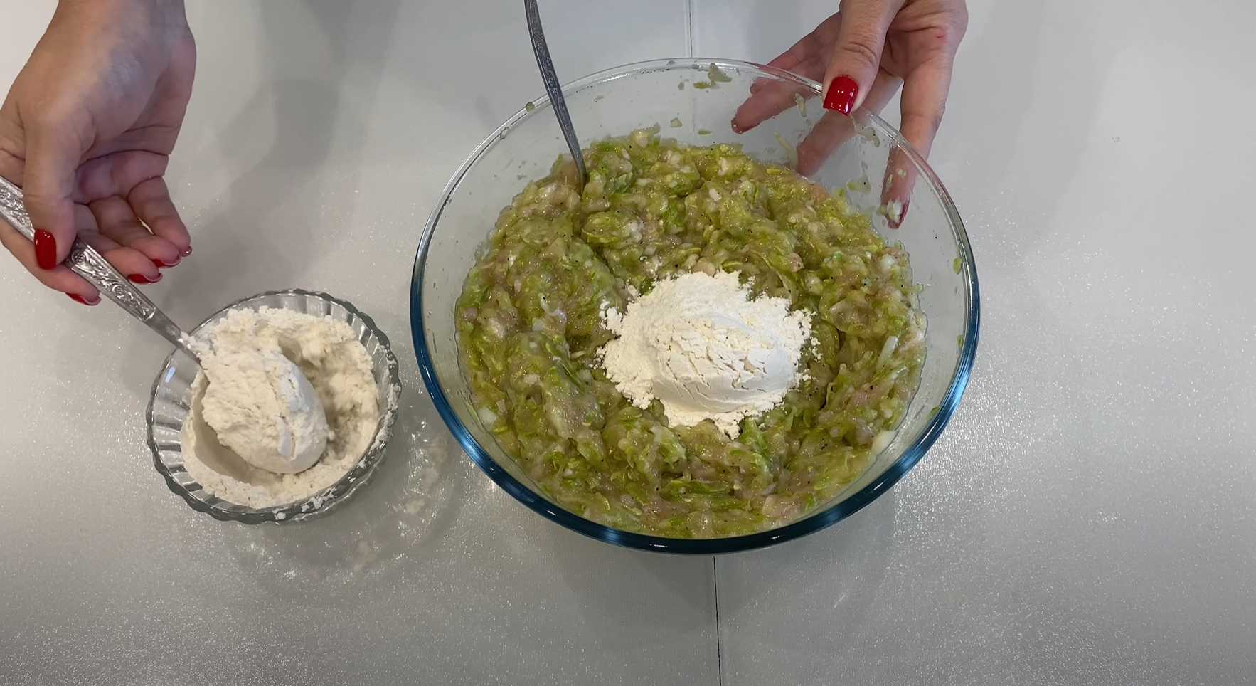 Crêpes au poulet et aux courgettes - Étape 5