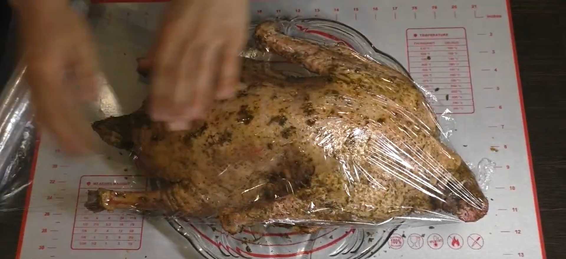 Oie de Noël aux pommes et aux oranges - Étape 3