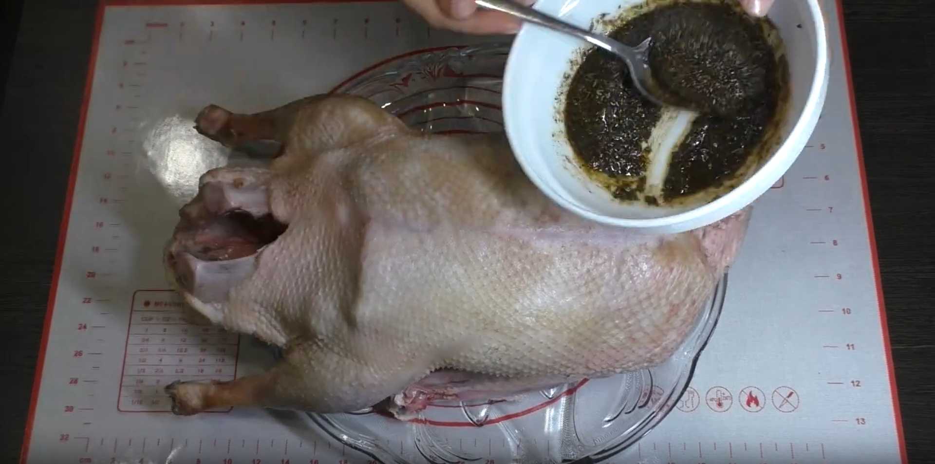 Oie de Noël aux pommes et aux oranges - Étape 2