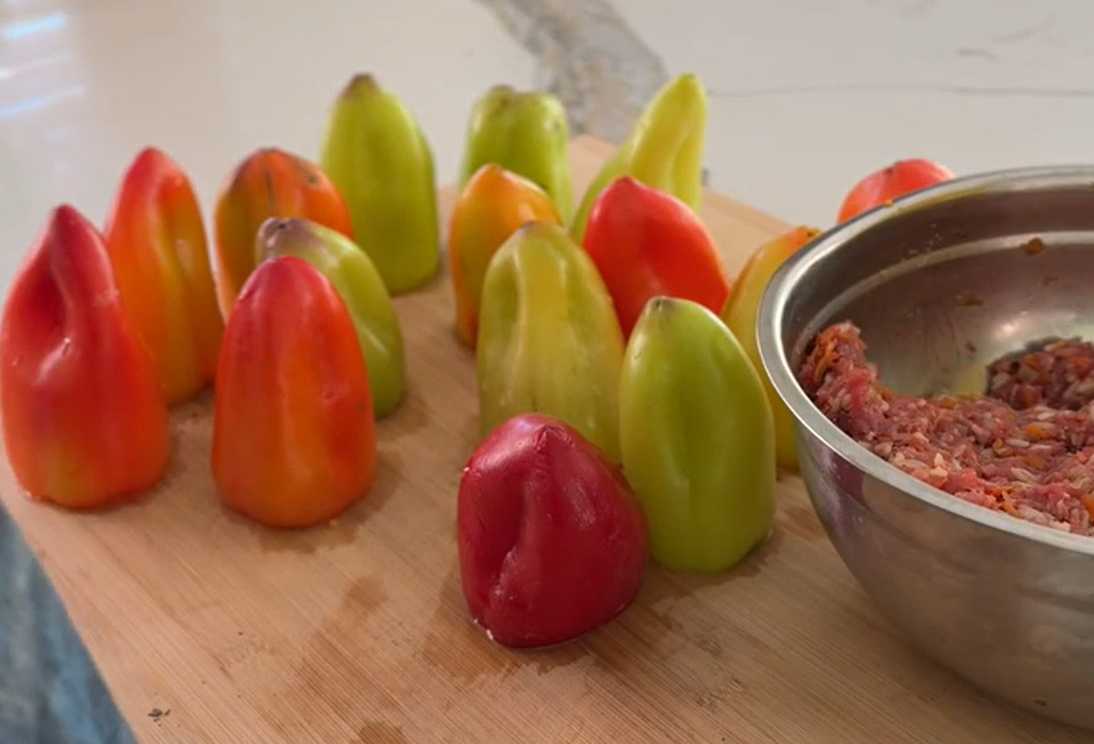Recette des poivrons farcis - Étape 2